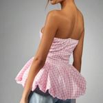 Missguided  Pink Gingham Strapless Bandeau Top Sz M Photo 11