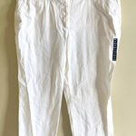 NEW LAND'S END STRETCH CHINO SLIM‎ CROP PANTS WHITE WOMENS PLUS SIZE 18W Photo 0