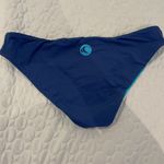 WAVE LIFE women small Aqua spray blue navy reversible bikini bottom solid beach Photo 4