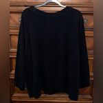 Denim & Co. Comfort Zone Baby Sherpa Crewneck Pullover 30” P2P Black Size 3X Photo 1