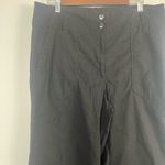Anthropologie Maeve X The Naomi High Rise Wide Leg Black Pants linen Size 14 Photo 1
