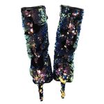 Lauren Lorraine  Gal Blue Multi Sequin Peep Toe Ankle Boot Size 5.5 NIB Photo 2