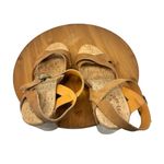 Kork-Ease  Drew Brown Leather Wooden Heel Sandal Strappy Open Toe Womens Size 9 Photo 5