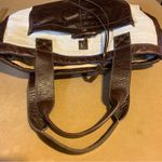 THREADS OF EVOLUTION "WANDERLUST" WEEKENDER BAG CREAM CHINDI RUG & BROWN LEATHER Photo 9