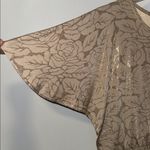 SheIn Dolman Sleeve Holiday Maxi Dress Metallic Floral Rose Print Women’s 2X by Photo 3