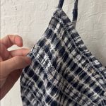 American Eagle  Gingham Plaid Blue White Bella Mini Bubble Dress Small NWT Photo 5