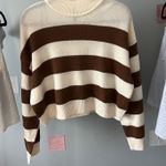 H&M Brown and cream striped sweater  Photo 0