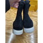 Vince  Norman 2 Chelsea Ankle Boots Women's 8 M Black Suede Slip-On Fur Trim S62 Photo 2