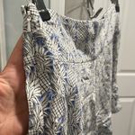 Maeve (Anthro) Blue Pineapple Print Flutter Hem High Waisted Shorts, Size 4 Photo 6
