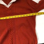 East 5th Y2K Preppy Office siren core Brown & white collared sweater shirt top blouse Long sleeve #minimalist dark academia  Photo 5