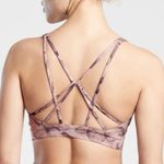 Athleta  Solace Women's Floral‎ Athletic Workout Sports Bra Pink Loungewear Photo 7