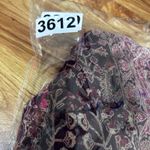 Lucky Brand  Boho Floral Paisley BabydollTop 1X‎ Maroon Tassel Tie Peasant Hippie Photo 8