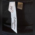 Ny Collection  Womens Black Lace Sleeve Long Sleeve Blouse Stretch Top 3X Photo 3