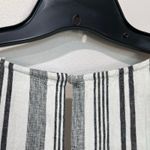 American Eagle Striped Wide Leg Jumpsuit Belted V Neck Cotton Linen Blend Sz M Photo 5