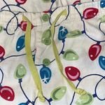 Delicates pajama pant Christmas light print elastic waistband drawstring size XL Photo 1