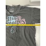 The Rolling Stones  Band T Shirt Gray Distressed Graphic Tee Women's Small Photo 4