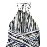 La Blanca NWT High Neck Tummy Control One Piece Swimsuit Burch Gray Ivory Size 6 Photo 6