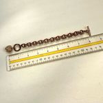 G by Guess rose gold rhinestone heart toggle bracelet Photo 7