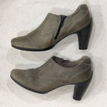 Ecco  Gray Leather Ankle Heel Bootie EU39 Photo 6