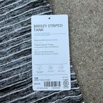 Athleta  Breezy Tank Black/Gray/White stripes size 1X NWT Photo 4