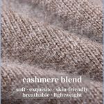  Cashmere Slouchy Beanies for Women Winter Lightweight Girls Wool Knit Hat Cuffed Soft Warm Slouch Beanie Cap Photo 2