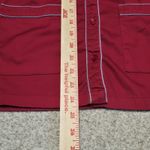 LAKE Pajama Set Women's Small Red Long Sleeve Top Pants Sleepwear Piped Trim Photo 5