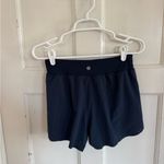 Lululemon  navy Wunder Train High Rise short size 4 Photo 2