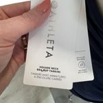 Athleta  - NWT Square Neck Bra Cup Swim Tankini Top Navy Blue NWT Ruching 38B/C Photo 7