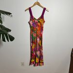 Jams World Jams Worls Floral Cottage Babydoll Vintage Midi Tank Dress Women M Pink Ruffle Photo 1