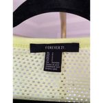 Forever 21  Mesh Shirt Neon Yellow Sheer Y2K Streetwear 90s Summer Boho Festival Photo 3