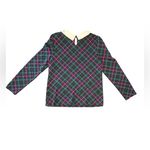 Charter Club  Petite plaid preppy classic polished Embellished-Collar Top NWT M Photo 4