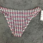 Topshop Pink White Grey Checkered Gingham Ruffle Hip Bikini Bottoms NEW Photo 2