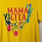 Women’s Mama Cita Graphic Tee Cactus Floral Mustard Yellow Size Small NWOT Photo 1