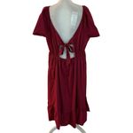 Torrid Plus Size 2X Poplin Sheer Waist Midi Dress Cherries Jubilee Pockets Photo 3