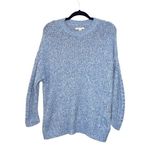 American Eagle Blue & White Marled Tight Knit Oversized Sweater Photo 0
