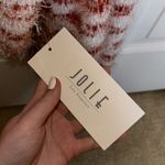 NWT Jolie Cropped Cowl Neck Sweater White and Burnt Orange Small Photo 4