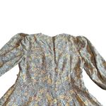 Quanta du Soleil Dainty Floral Print Dress Puff Sleeves Mini Size 36 EU Small White Photo 4