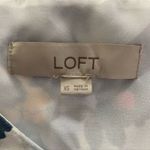 Loft  Dress Women XS White Multi Floral Flower Shift Dress Ruffle Sleeve Colorful Photo 5