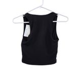 Klassy Network  Deep V Neck Black Crop Top Brami Tank Built in Bra Size Small Photo 1