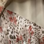 Papell for Dressbarn Silk Brown Pattern Y2k Aymmetrica Ruffle Midi Dress Size 10 Photo 6