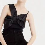 J.Crew  Black asymmetrical bow top size small Photo 0
