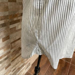 Artisan NY  poplin cotton blend striped shirt off the shoulders SZ M Photo 3