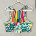 Cacique Swim Suit Set 38D Lined Bra Top Size 14 High Waisted Brief Hawaiian Photo 3