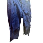 Eileen Fisher  Cropped‎ Cargo Pants Blue Drawstring Hem Womens Photo 1