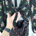 For Love & Lemons NWT Wilson Print Ruched Midi Dress in Polka Dots & Floral Photo 7