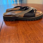 Naot Orion Black Silver‎ Stretch Thong Sandals Israel Size 7/38 Photo 5