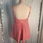 Red and White Striped Swim 2 Piece with Ruched Detail Size XL Photo 2
