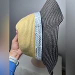 Permanent Vacation Two Tone Paper Woven Floppy Brim Hat One Size Black Photo 5