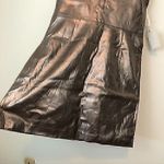 1. State NEW NWT  Spaghetti Strap Metallic Slip Dress Silver Vegan Faux Leather 2 Photo 13