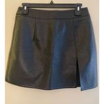 LIONESS Rizzo Mini Skirt Black Faux Leather Slit US 0 XXS Sexy Party XXS Photo 0